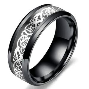 Men's Black and White Ring